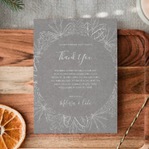 Postal Rustic Winter   Cartão De Acolhimento Para Cinzas