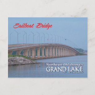 Postal Sailboat Bridge Grove Oklahoma - Cartão de posto