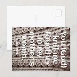 Postal Salm 139:13 Você me tricotou com o cartão de escri