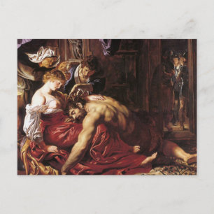 Postal Samson e Dalila por Peter Paul Rubens Cartão Posta