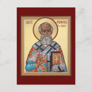 Postal Santo Athanasius, o Cartão de Oração do Excelente