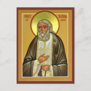 Postal Santo Seraphim do Cartão de Oração Sarov