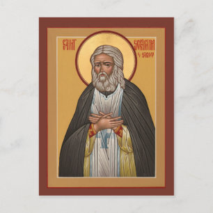 Postal Santo Seraphim do Cartão de Oração Sarov