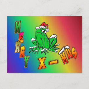 Postal Sapo de Natal Cartão de Natal Feliz