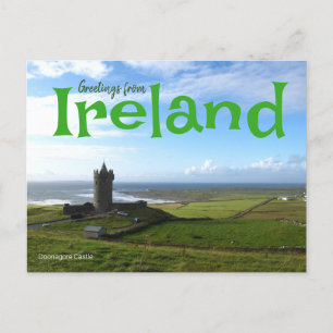Postal Saudações da Irlanda Doonagore Castle Cartão Posta
