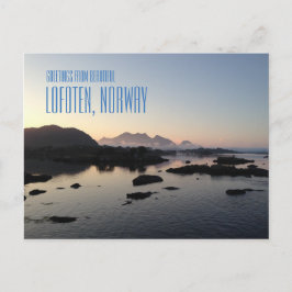 Postal Saudações das Ilhas Lofoten, cartão com fotos da N