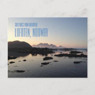 Postal Saudações das Ilhas Lofoten, cartão com fotos da N