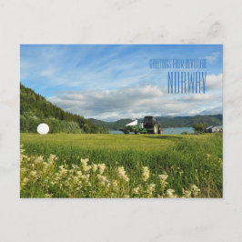 Postal Saudações do cartão com fotos de Verão da Noruega