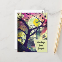 Saudações do Cartão de Arte Zonas Úmidas da Geórgi