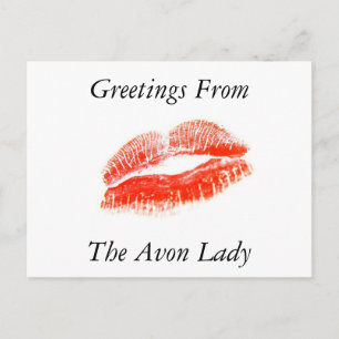 Postal Saudações Do Cartão De Posto Avon Lady