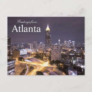 Postal Saudações do Cartão Skyline Atlanta Georgia