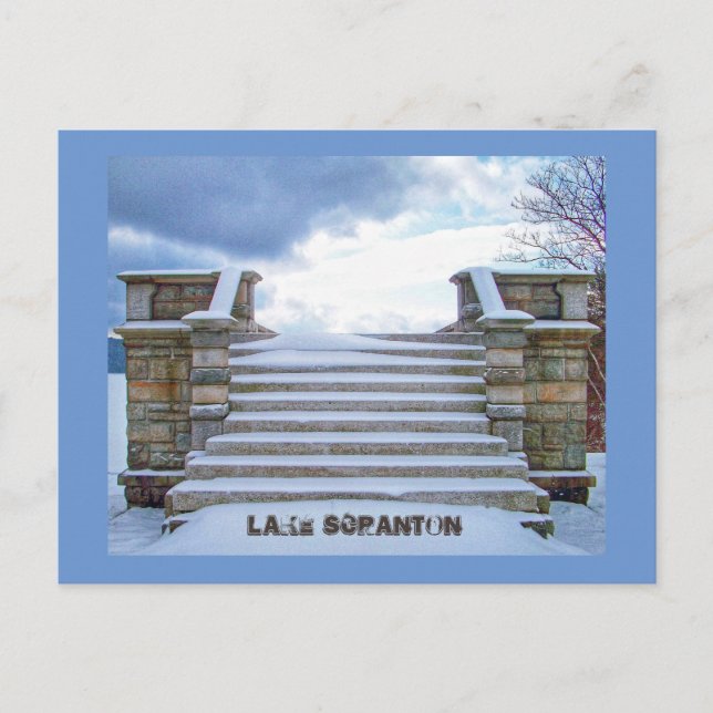 Postal Scranton PA-Lago Scranton Cartão Postal-Lookout (Frente)