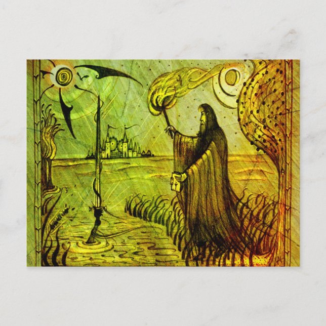 Postal Seja sábio no cartão (Frente)