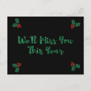 Postal Sentiremos sua falta do Cartão de Férias de Distân