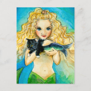Postal Sereia, cartão de posto de pintura mercantil