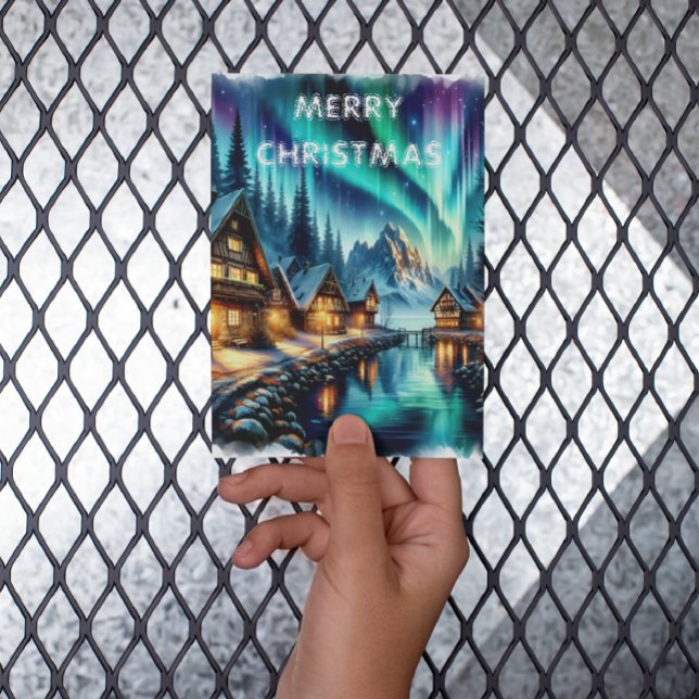 Postal Serenidade na Borda da Água Cartão de Natal (Criador carregado)