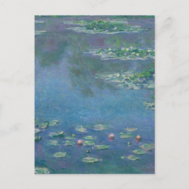 Postal Série Lírios de Água por Claude Monet Cartão Posta (Frente)
