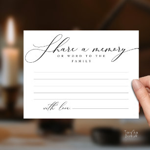 Postal Serviço Funerário, Compartilhe uma memória, Cartão