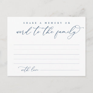 Postal Serviço Funerário, Compartilhe uma memória, Cartão