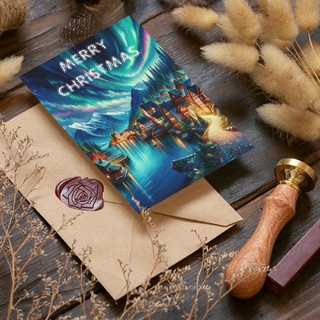 Postal Sinfonia noturna: cartão de Natal Lake Serenity (Criador carregado)