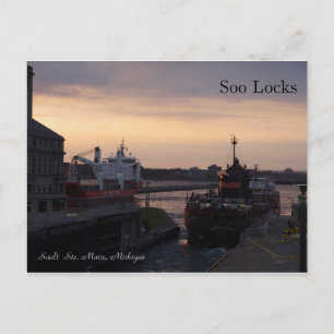 Postal Soo Locks & Herbert C. Jackson Cartão de posto