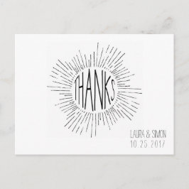 Postal Starburst Personalizado Casamento Obrigado Cartão 