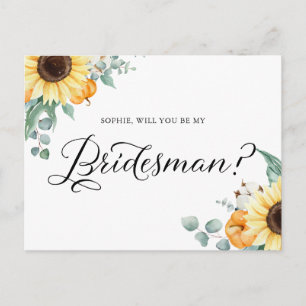 Postal Sunflower Pumpkins Você Será Meu Cartão De Homem D