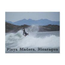 Surfista Playa cartão de Madera, Nicarágua