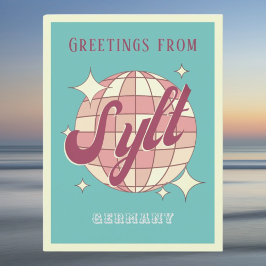 Postal Sylt Alemanha Nordsee viagem retro vintage Cartão