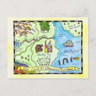 Postal Terra do cartão de mil arcos-íris