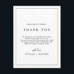 Postal Tipografia Minimalista Obrigado Cartão de Recepção<br><div class="desc">Este obrigado de tipografia minimalista que você recebe é perfeito para um casamento simples. A design romântica moderna apresenta tipografia clássica entre preto e branco. Personalizável em qualquer cor. Mantenha o design simples e elegante, como está, ou personalize-o adicionando seus próprios gráficos e trabalhos de arte. Coloque essas placas na...</div>