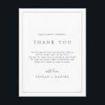 Postal Tipografia Silver Mínima Obrigado Cartão de Recepç<br><div class="desc">Este mínimo obrigado de tipografia prateada que você recebe é perfeito para um casamento simples. A design romântica moderna apresenta cinzas de prata clássicas e tipografia branca. Personalizável em qualquer cor. Mantenha o design simples e elegante, como está, ou personalize-o adicionando seus próprios gráficos e trabalhos de arte. Coloque essas...</div>