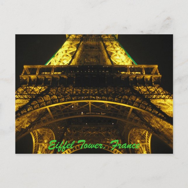 Postal Torre Eiffel, cartão de France (Frente)