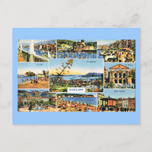 Postal Toulon, cartão adiantado do multiview, 1920