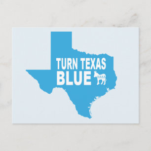 Postal Transmitir cartão azul do Texas Votar Democrata