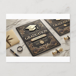 Postal Triunfo do ouro: Cartão de Graduação de Luxo"