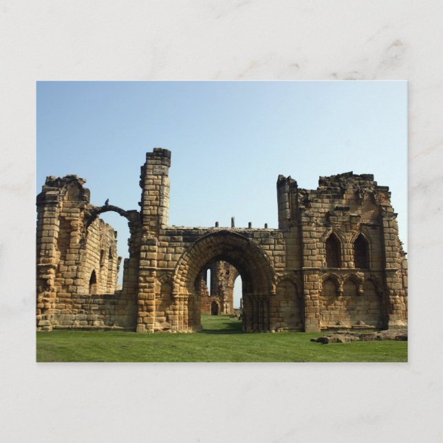 Postal Tynemouth Priory, Cartão de Posto da Inglaterra (Frente)
