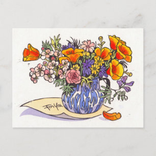 Postal Um buquê selvagem para você cartão