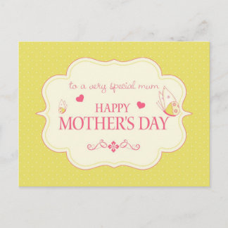 Postal Um feliz cartão de saudação de Dia de as mães