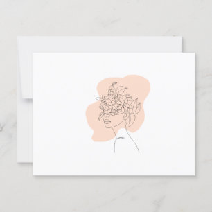 Postal Uma adorável dama inspirada na Boêmia em um cartão