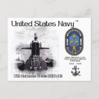 USS NATHANEAL GREENE SSBN- 636 SUB. - CARTÃO POSTA