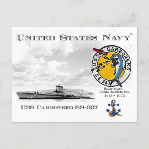 POSTAL USS USA CARBONERO SS- 337 SUBMARINE - CARTÃO POSTA
