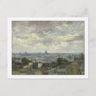 Postal Van Gogh View do Cartão de Posto de Paris