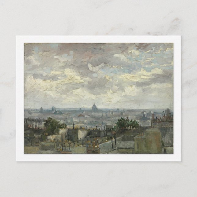 Postal Van Gogh View do Cartão de Posto de Paris (Frente)