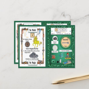 Postal Vana - Cartão de Jogo do Vanadium Horn Unicorn