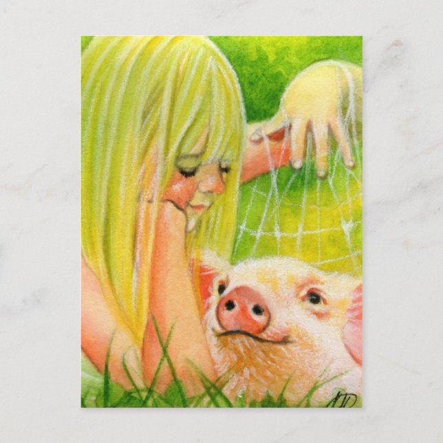 Postal Veio avante um cartão da aranha (Frente)