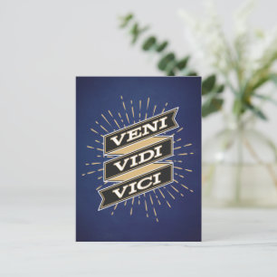 Postal Veni Vidi Vici Cartão Azul