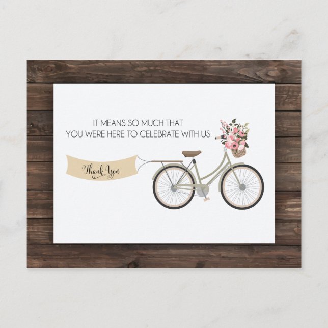 Postal Viagem de 4,25" x 5,6" Obrigado Cartão de Posto (Frente)