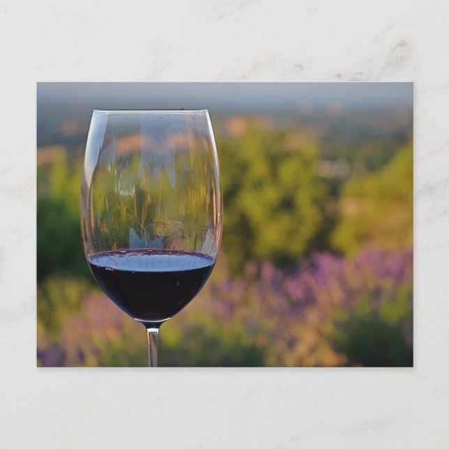 Postal Vinho e cartão de Posto de Lavanda (Frente)