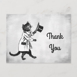 Postal Vintage Legal Cat Personalizado Obrigado Cartão Po